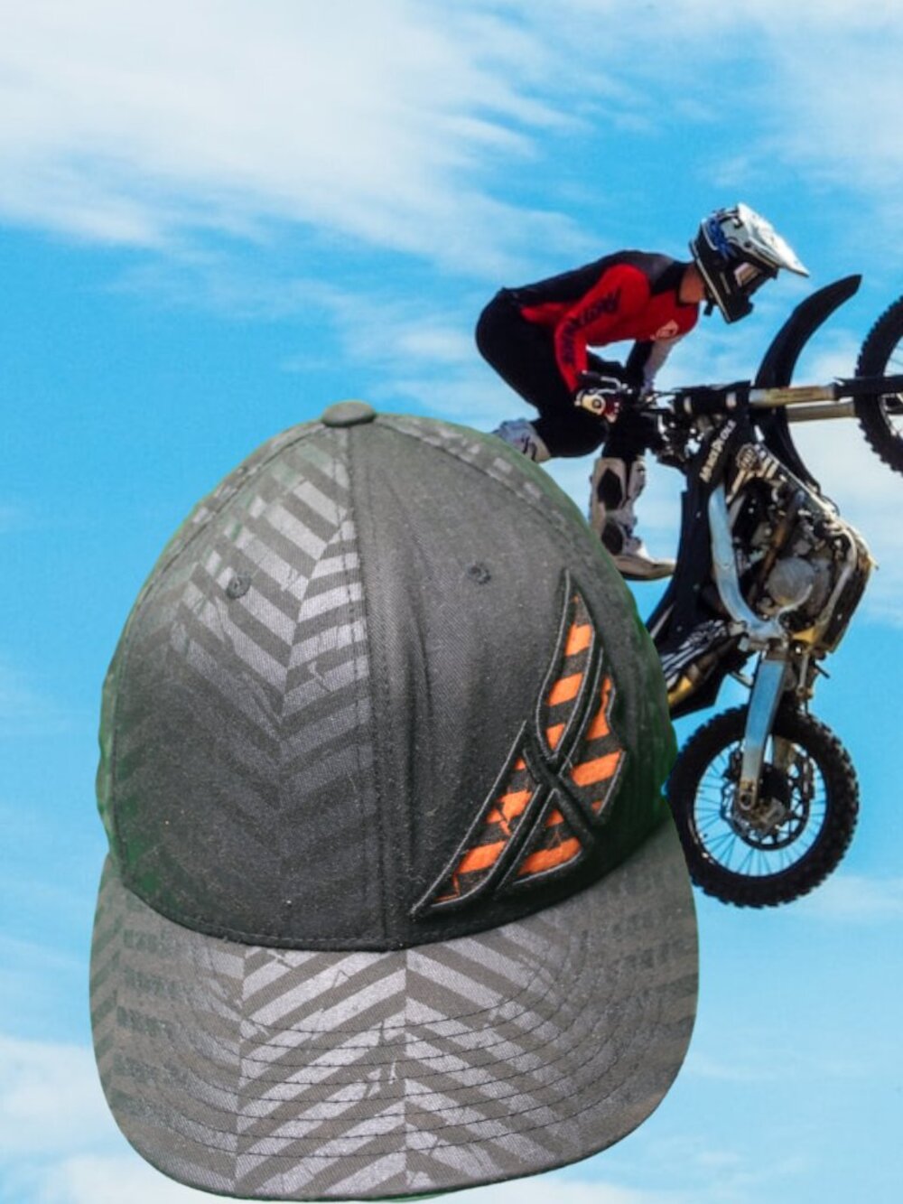 Fly racing Hat s gray FLEXI hat Waxed hat motocross snowmachine snow mobile